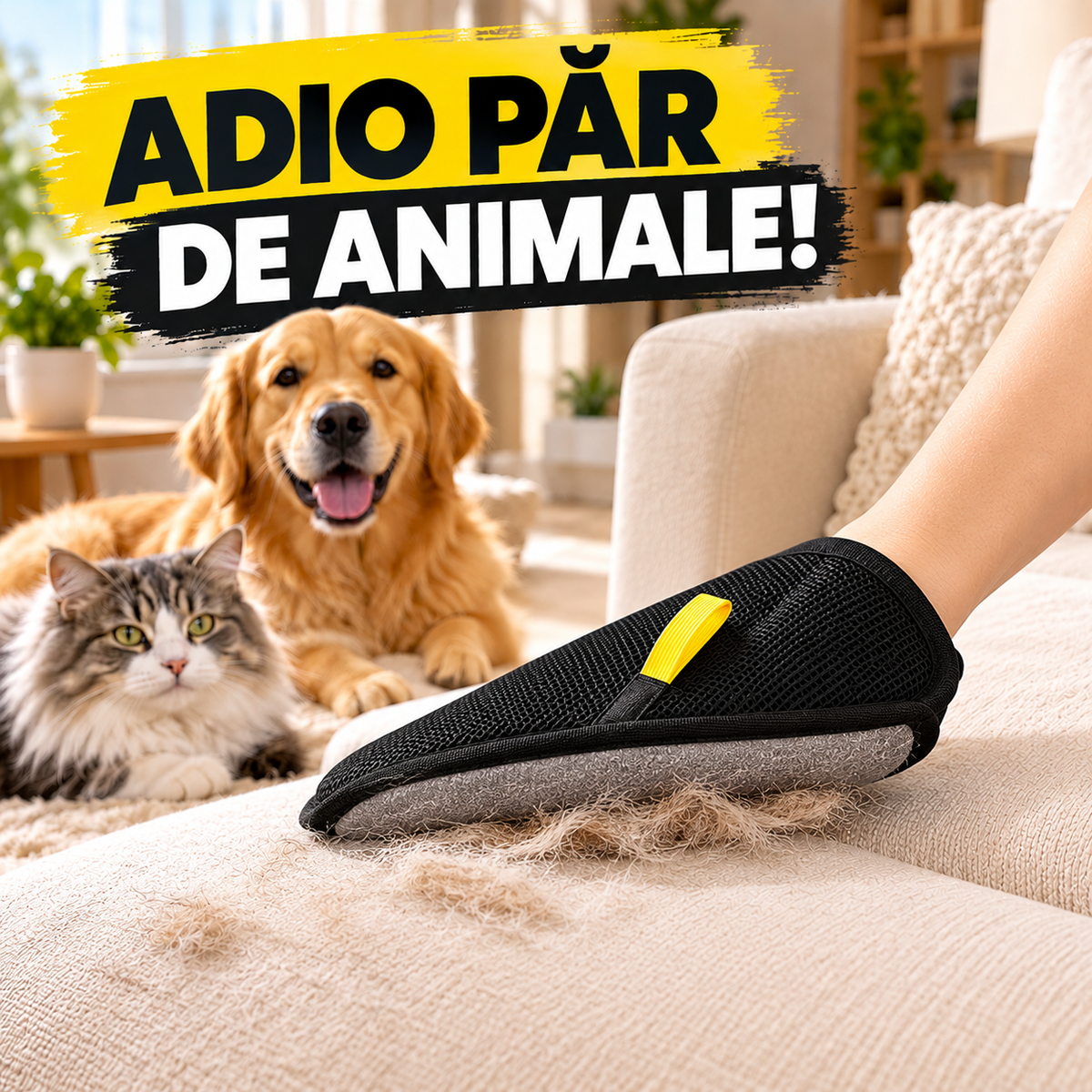 Mănușa Magică pentru Îndepărtarea Părului de Animale