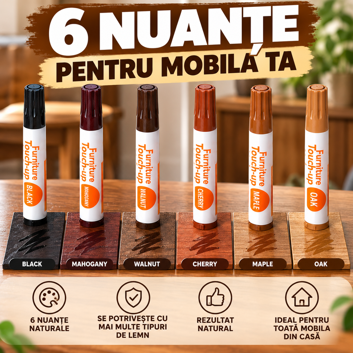 Kit pentru Repararea Zgârieturilor din Mobilier